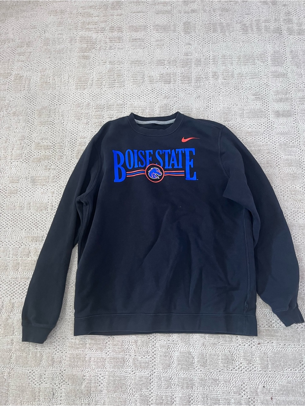 Nike Black Boise State Crewneck with Blue & Orange Logo